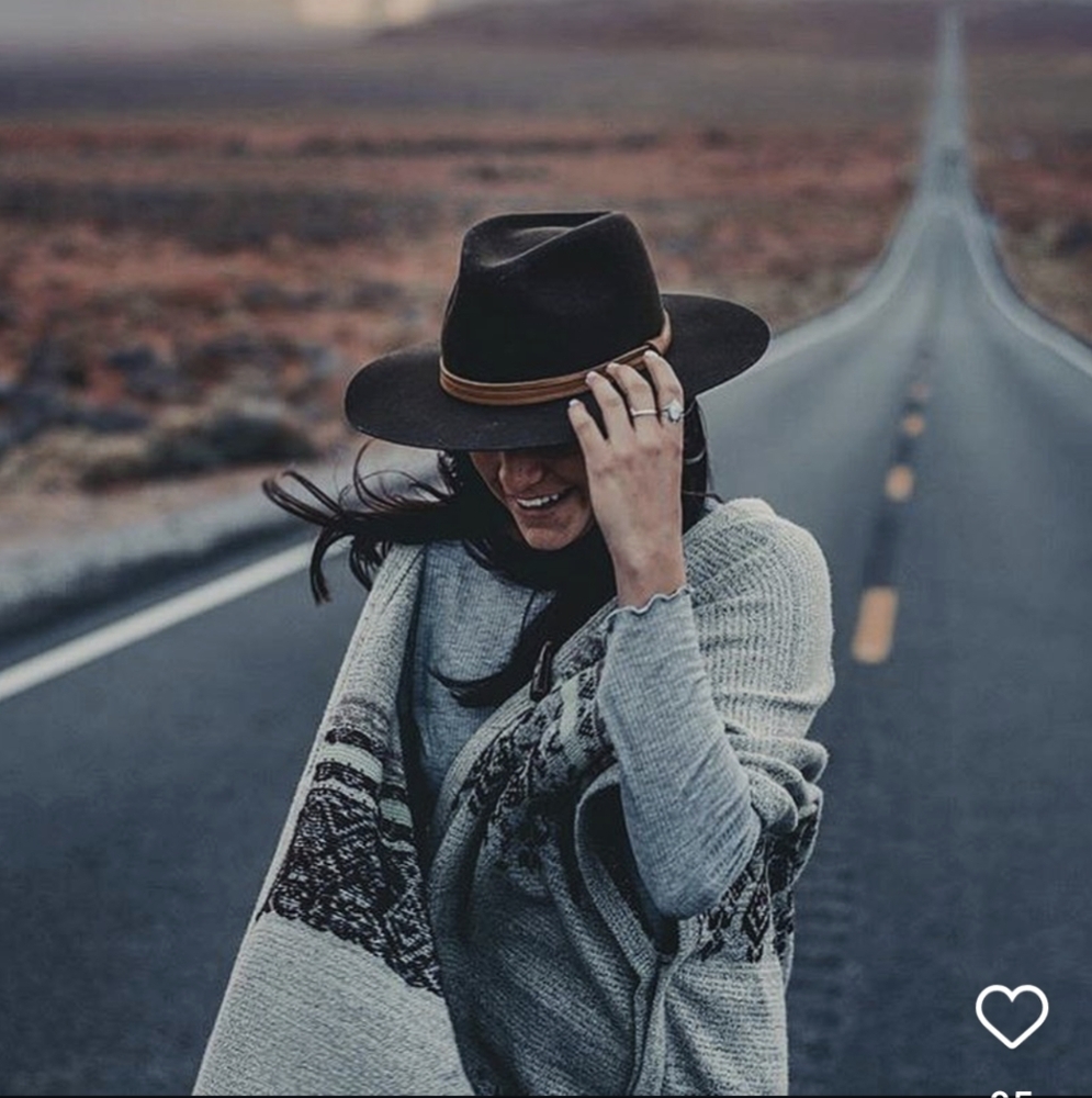 Goorin Bro Gray Wool Wide Brim Hat Ruby Clark Size L